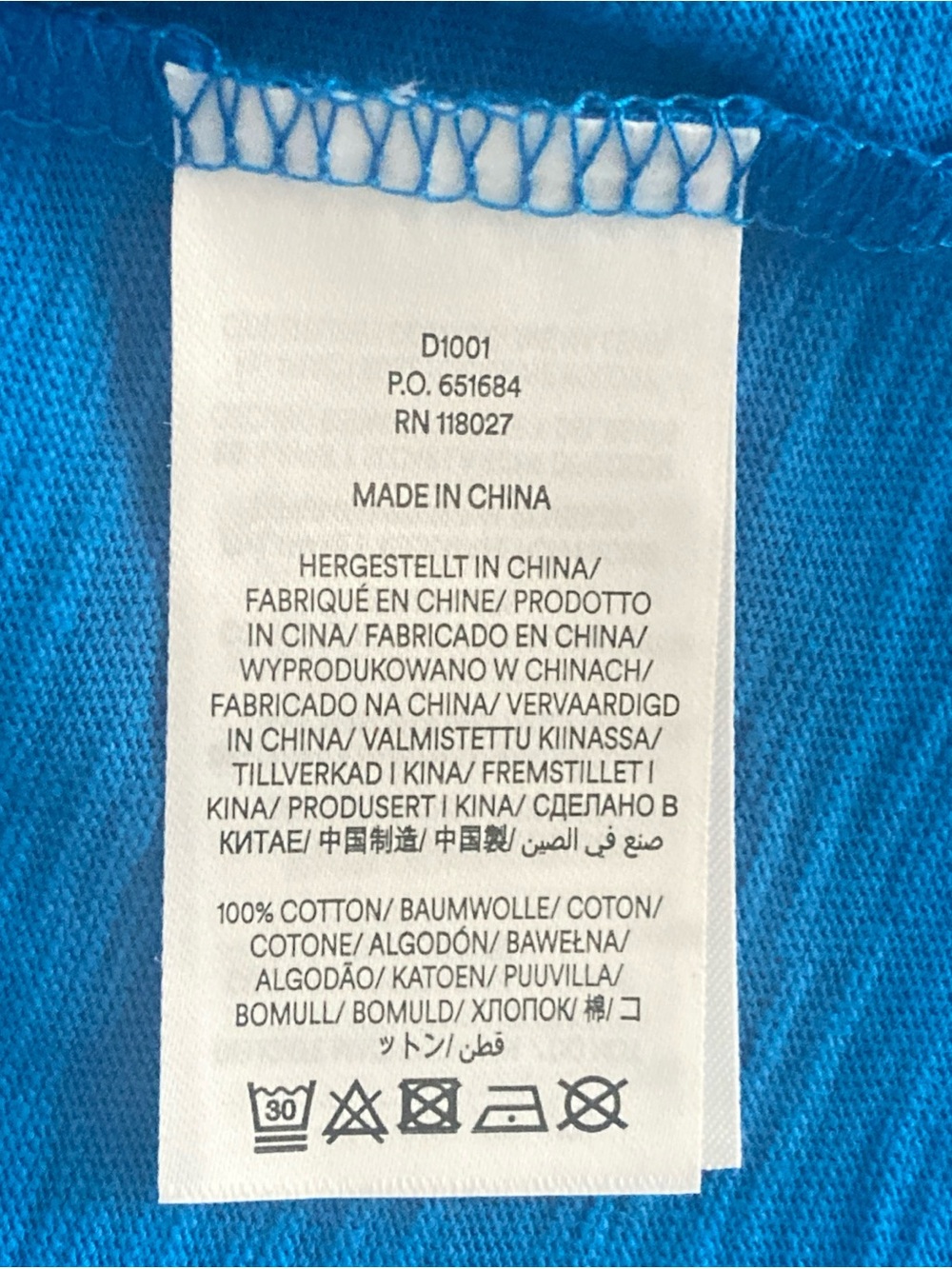 NWT Boden Blue Cotton Ruffle-Sleeve T shirt Dress women’s size 12 long - Picture 4 of 5